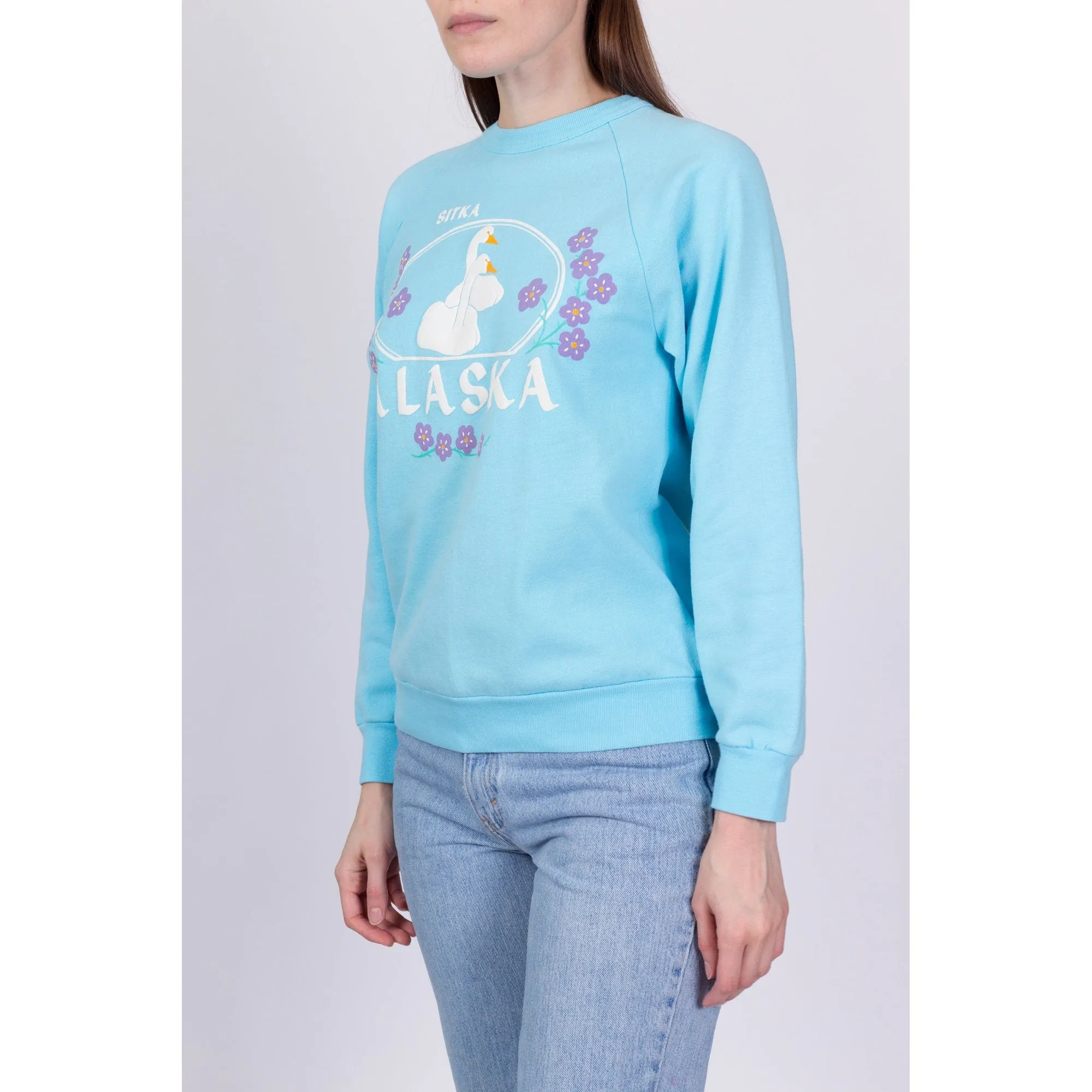 80s Sitka Alaska Swan Sweatshirt - Small