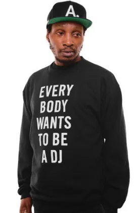 Adapt x Deltron - Everybody Wants to Be A DJ Sweatshirt, Black