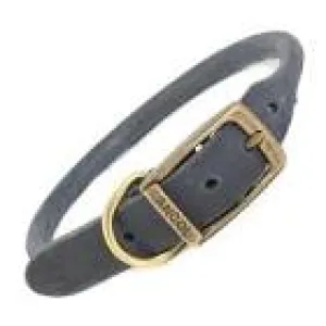 Ancol - Timberwolf Round Leather Collar - Blue - Size 5 (39-48cm)