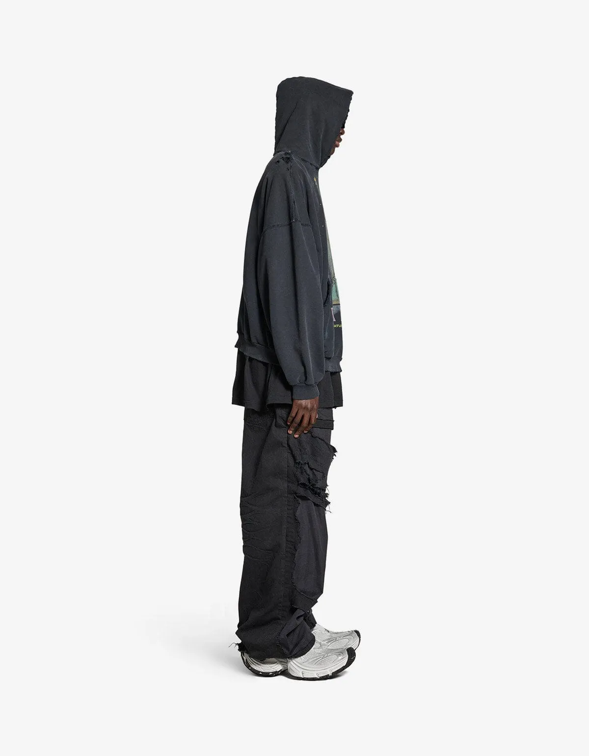 Balenciaga Black Paris Liberty Large Fit Hoodie