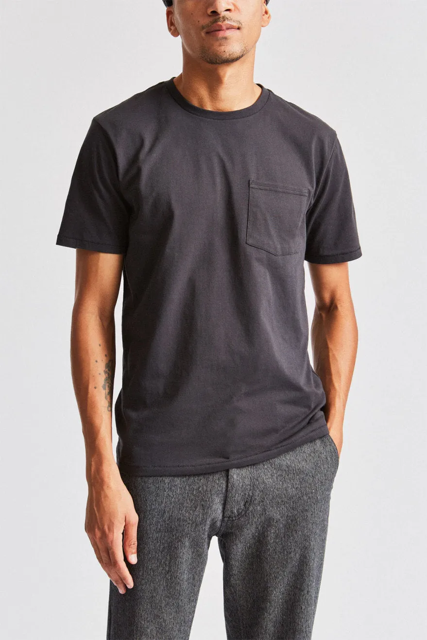 Basic S/S Pocket Tee - Washed Black