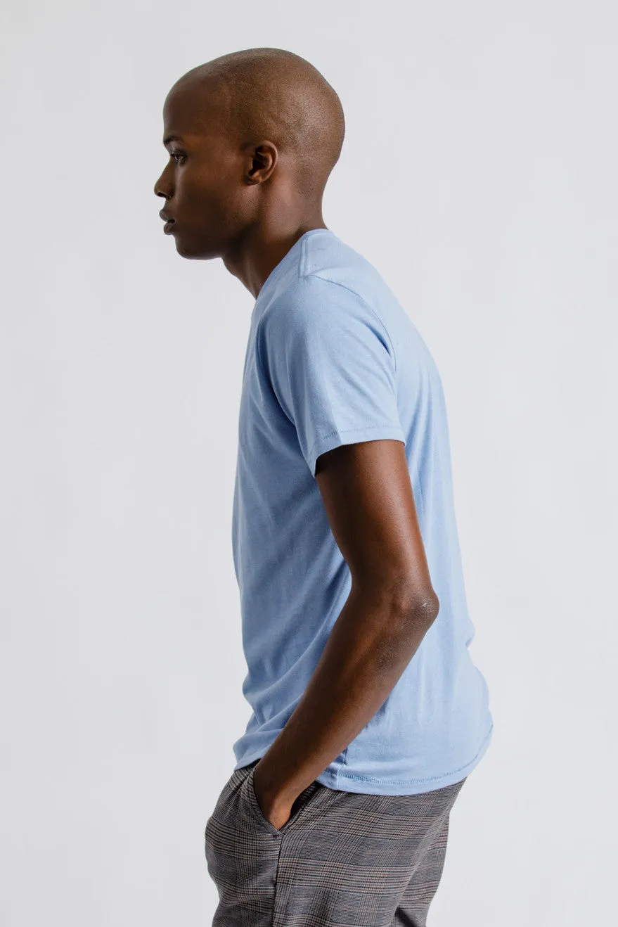 Basic S/S Premium Tee - Casa Blanca Blue