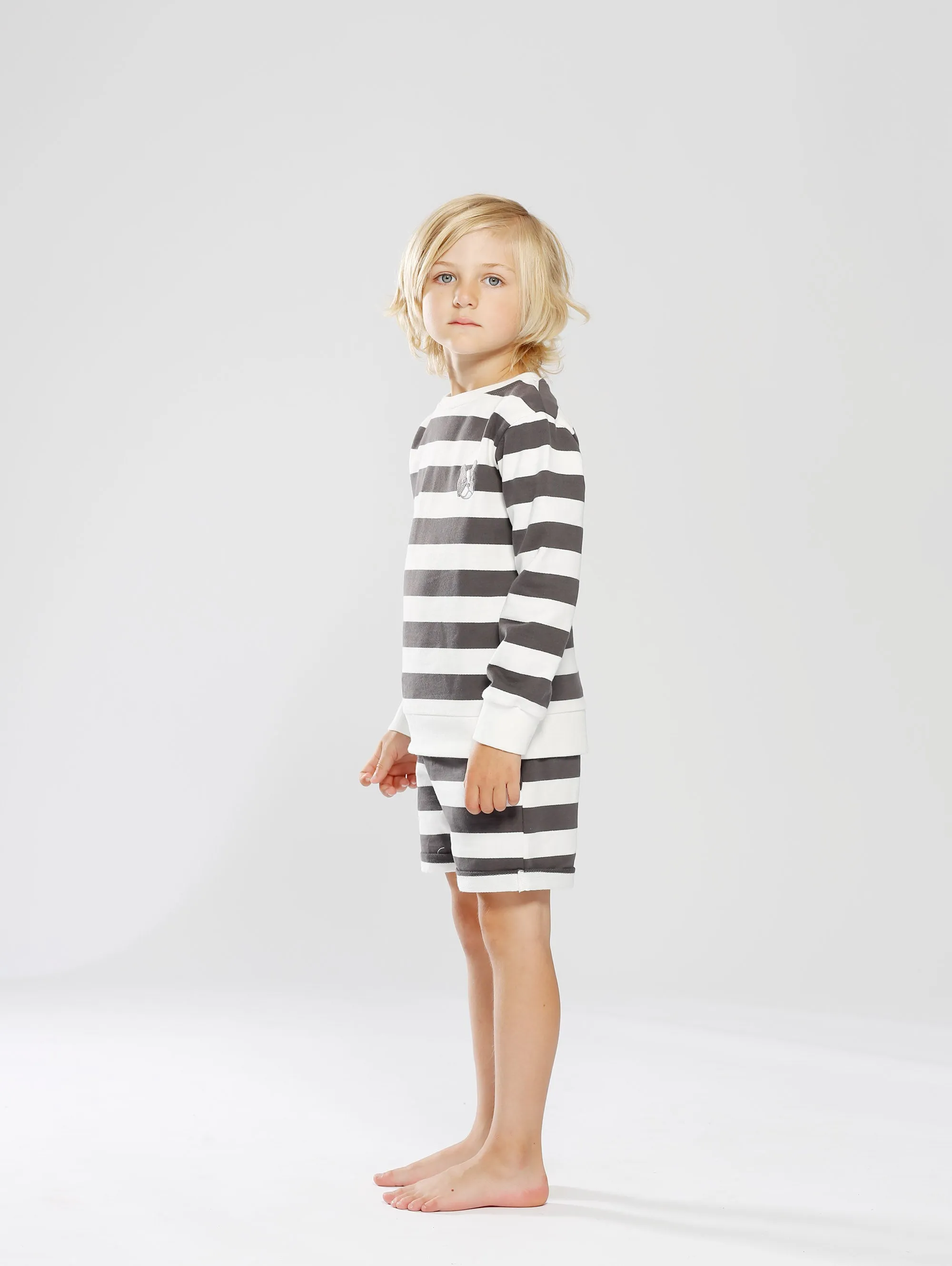Basic Sweatshirt Stripe Bulldog Black/White