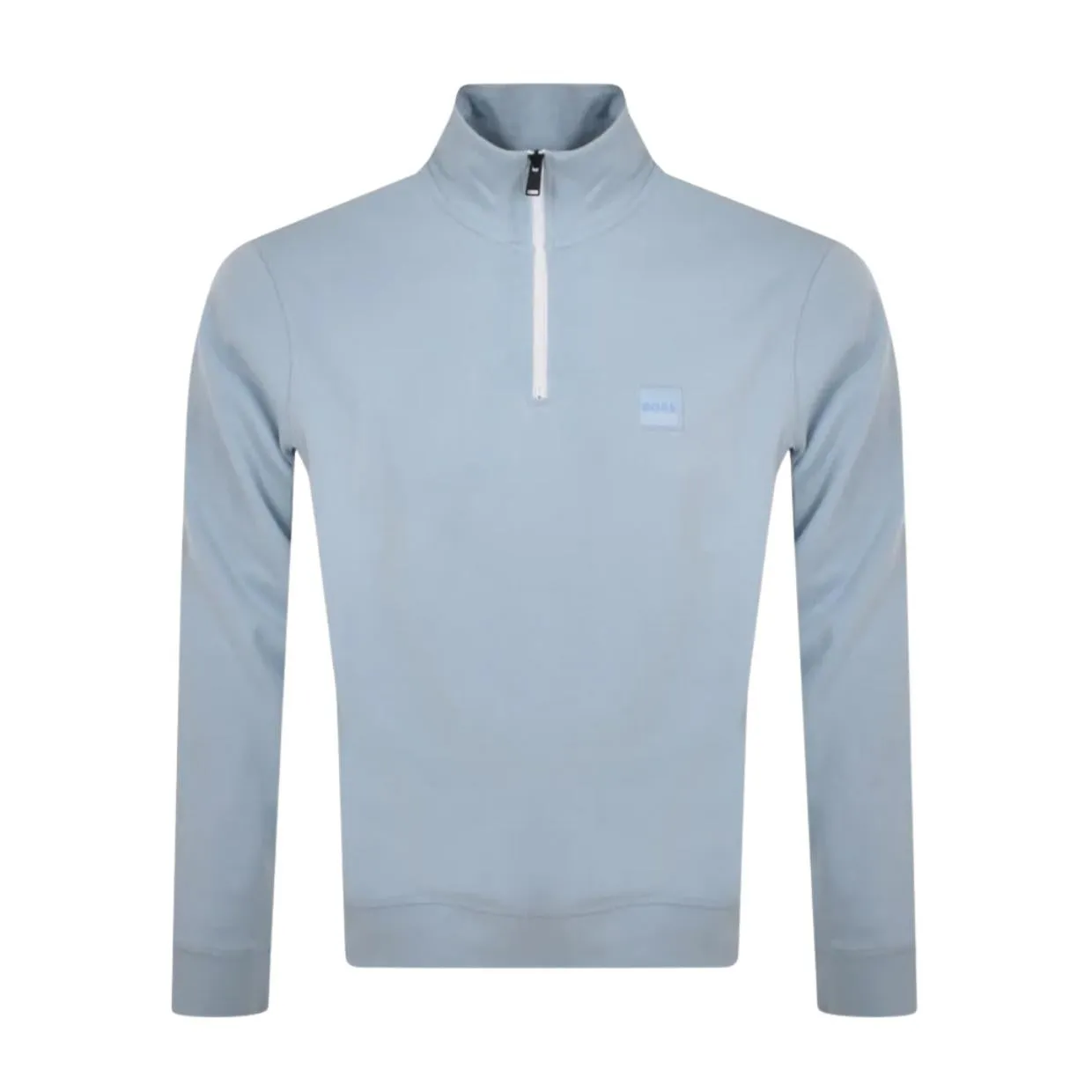 BOSS Zetrust Sky Blue Half Zip Sweatshirt