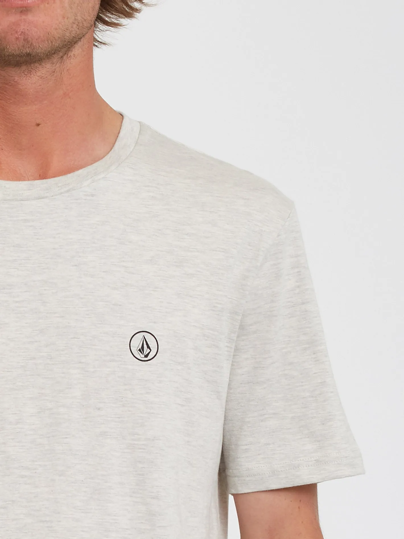 Circle Blanks Heather T-shirt - BONE HEATHER
