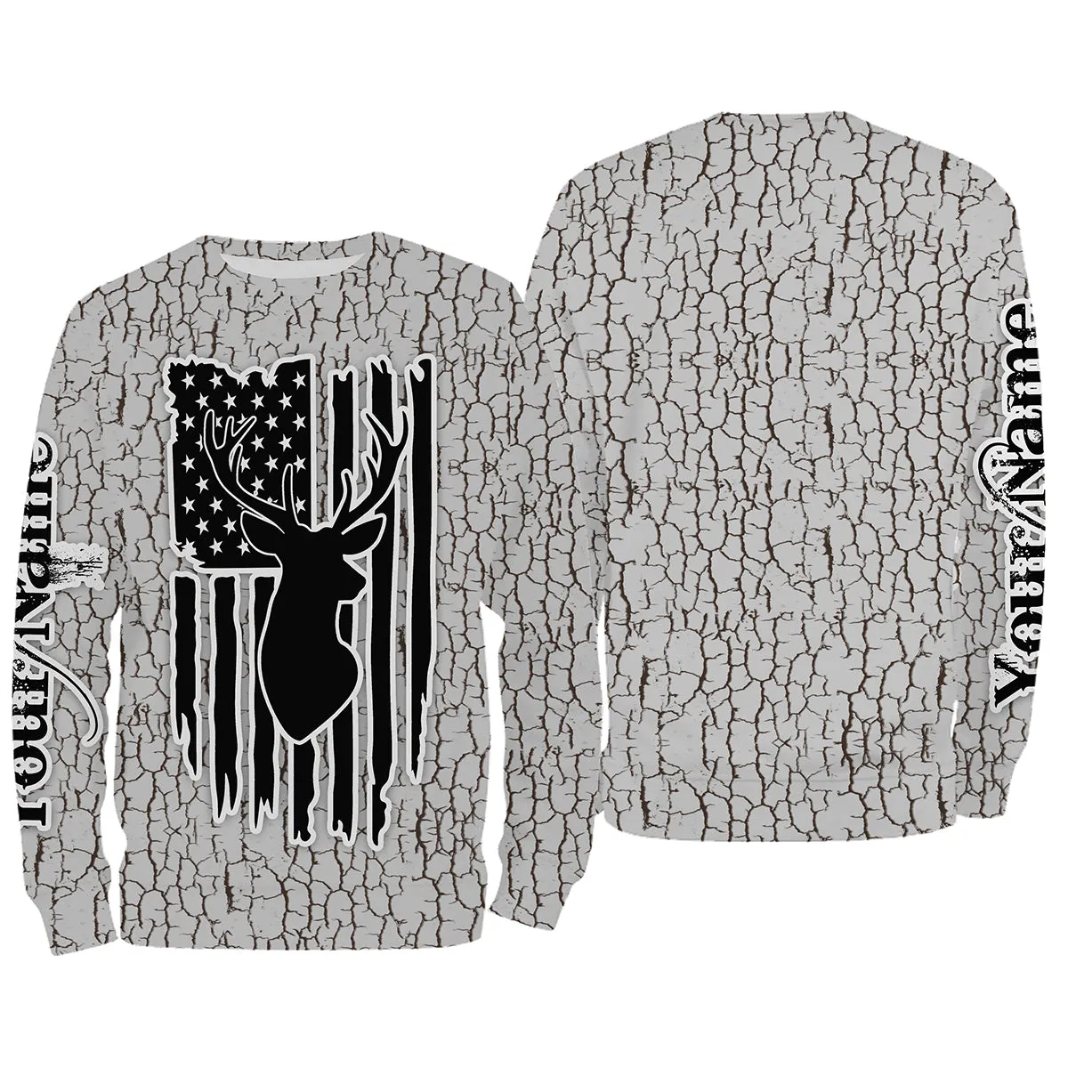 Deer hunting camouflage Customize Name 3D All Over Printed Shirts Personalized Hunting gift For men