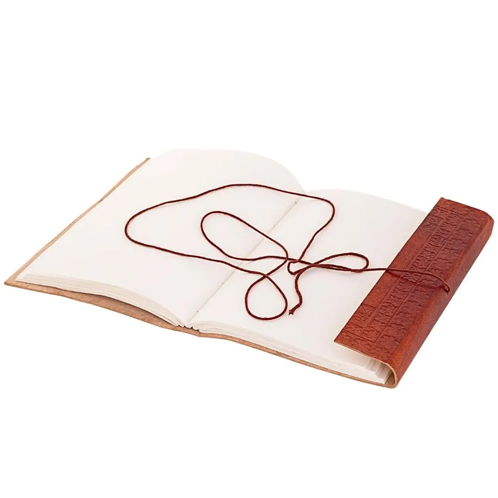 Embossed Leather Journal 7" x 10" - Equestrian Motif