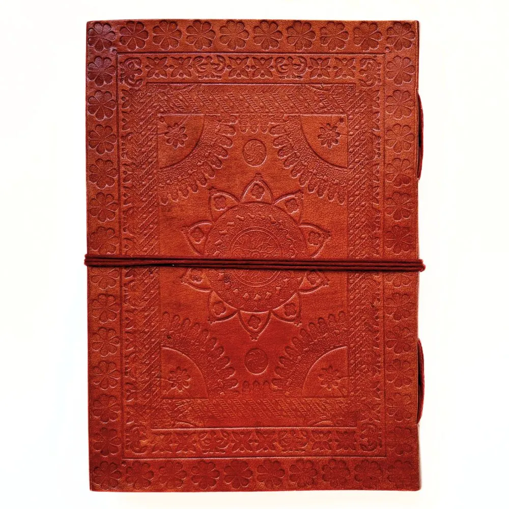 Embossed Leather Journal 7" x 10" - Equestrian Motif