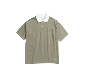 Espen Loose Printed SS Polo | Sediment Green