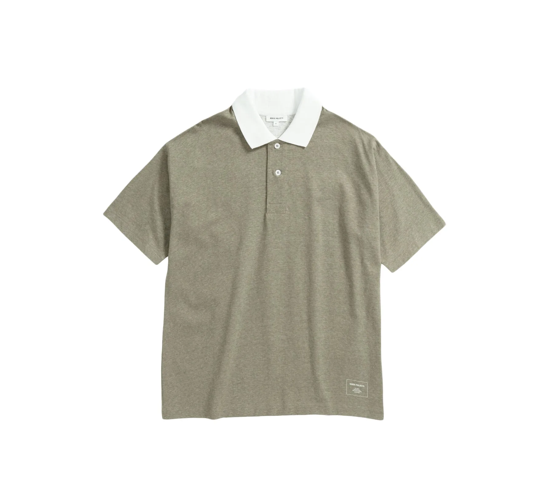 Espen Loose Printed SS Polo | Sediment Green