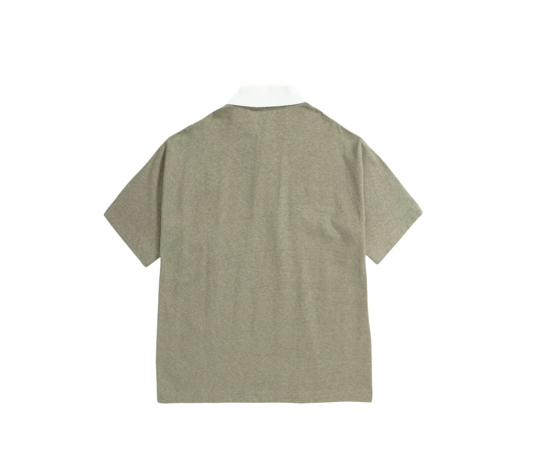 Espen Loose Printed SS Polo | Sediment Green