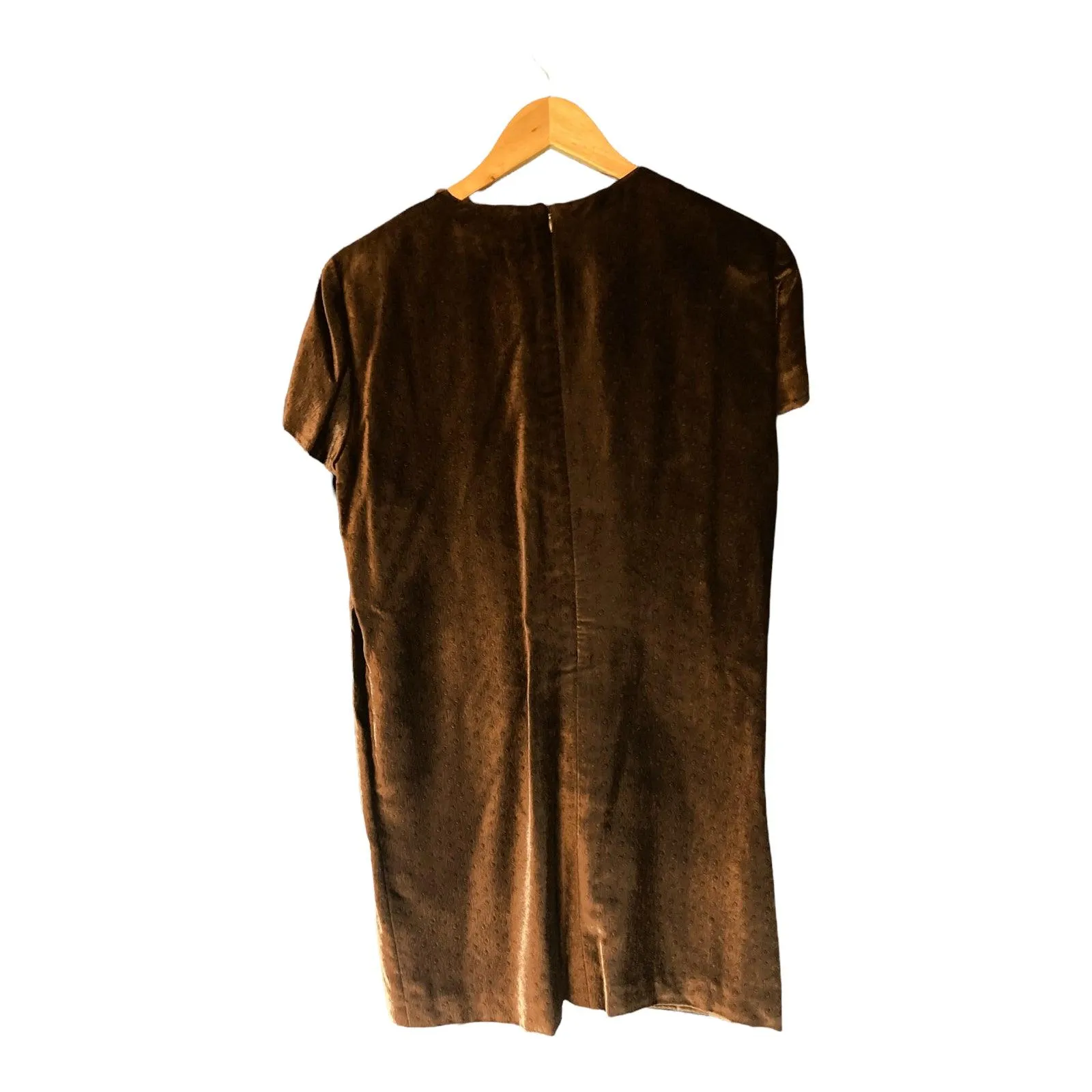 Koji Nihommatus Chocolate Brown Short Sleeved Dress UK Size 14