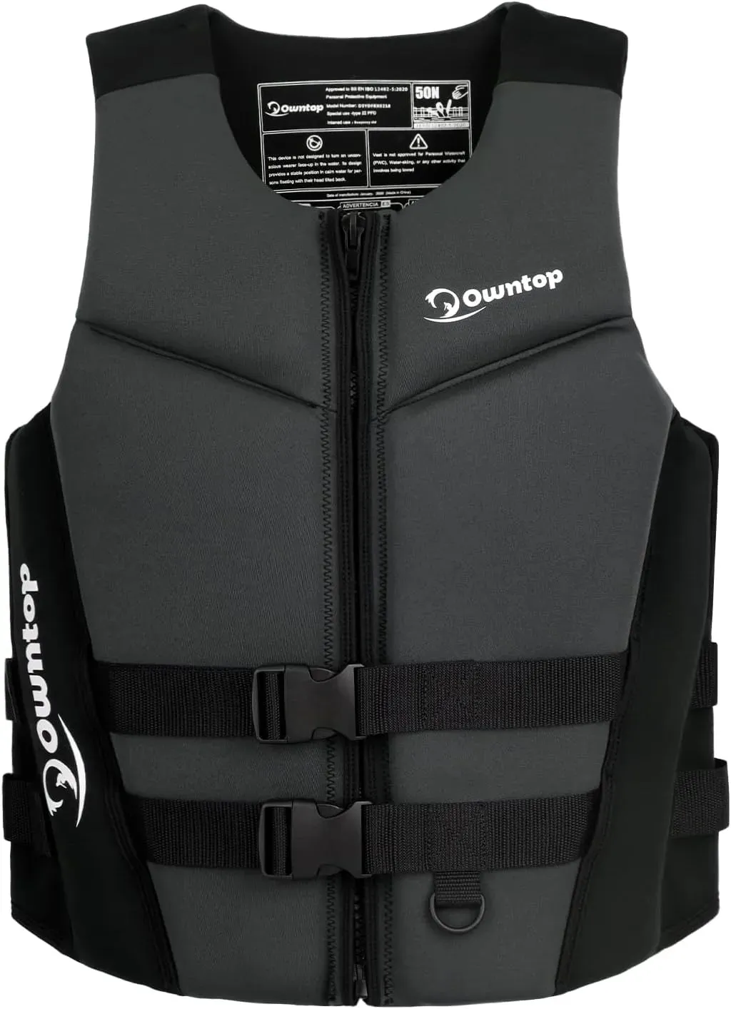 Life Jacket - Lightweight Swim Vest Jacket Men and Women Swim Jacket for Jet Ski Water sports-Black