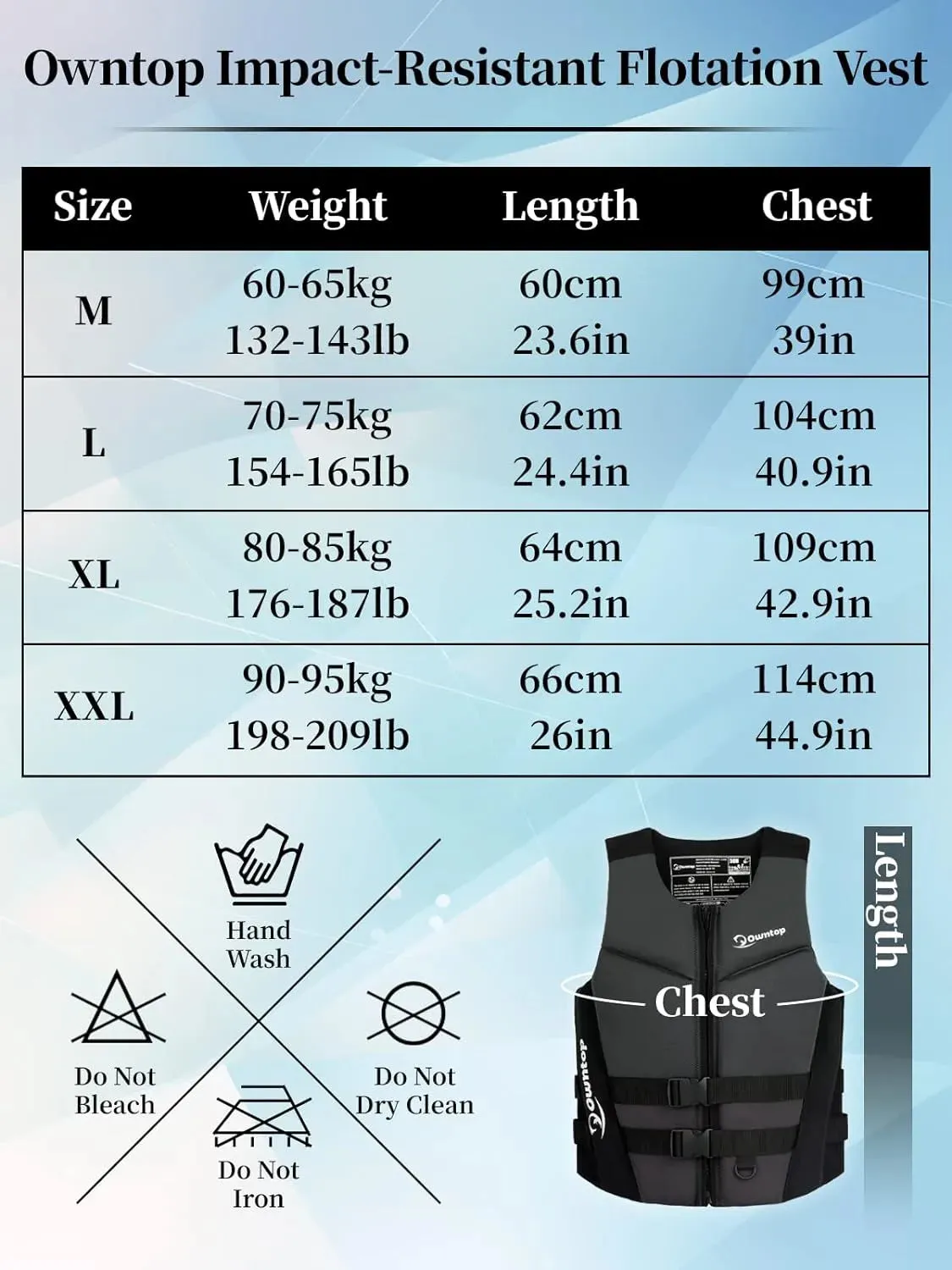 Life Jacket - Lightweight Swim Vest Jacket Men and Women Swim Jacket for Jet Ski Water sports-Black