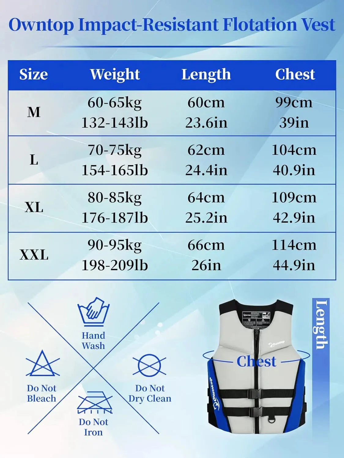 Life Jacket - Lightweight Swim Vest Jacket Men and Women Swim Jacket for Jet Ski Water sports-Grey