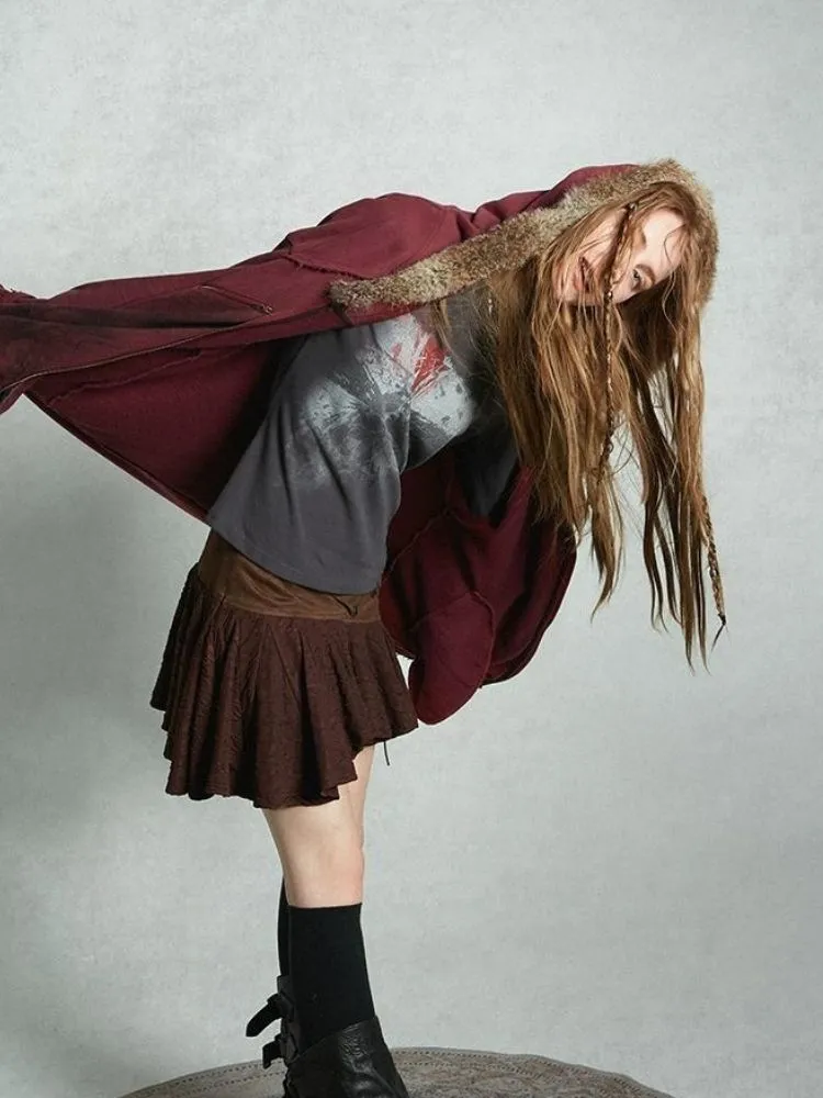Loose-fitting sweatshirt with collar hood【s0000004495】