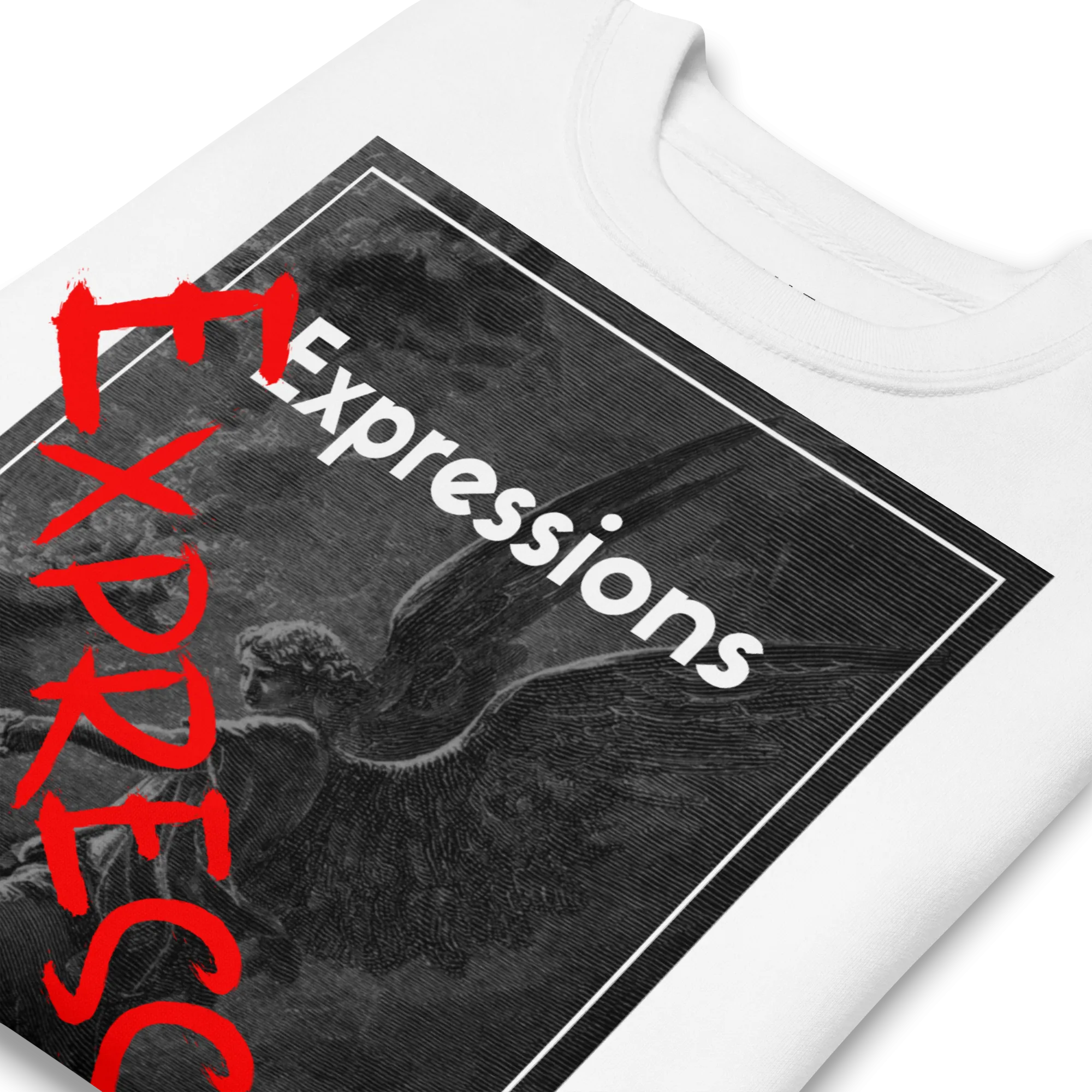 Men's Slogan And Angel Graphic Sweatshirt