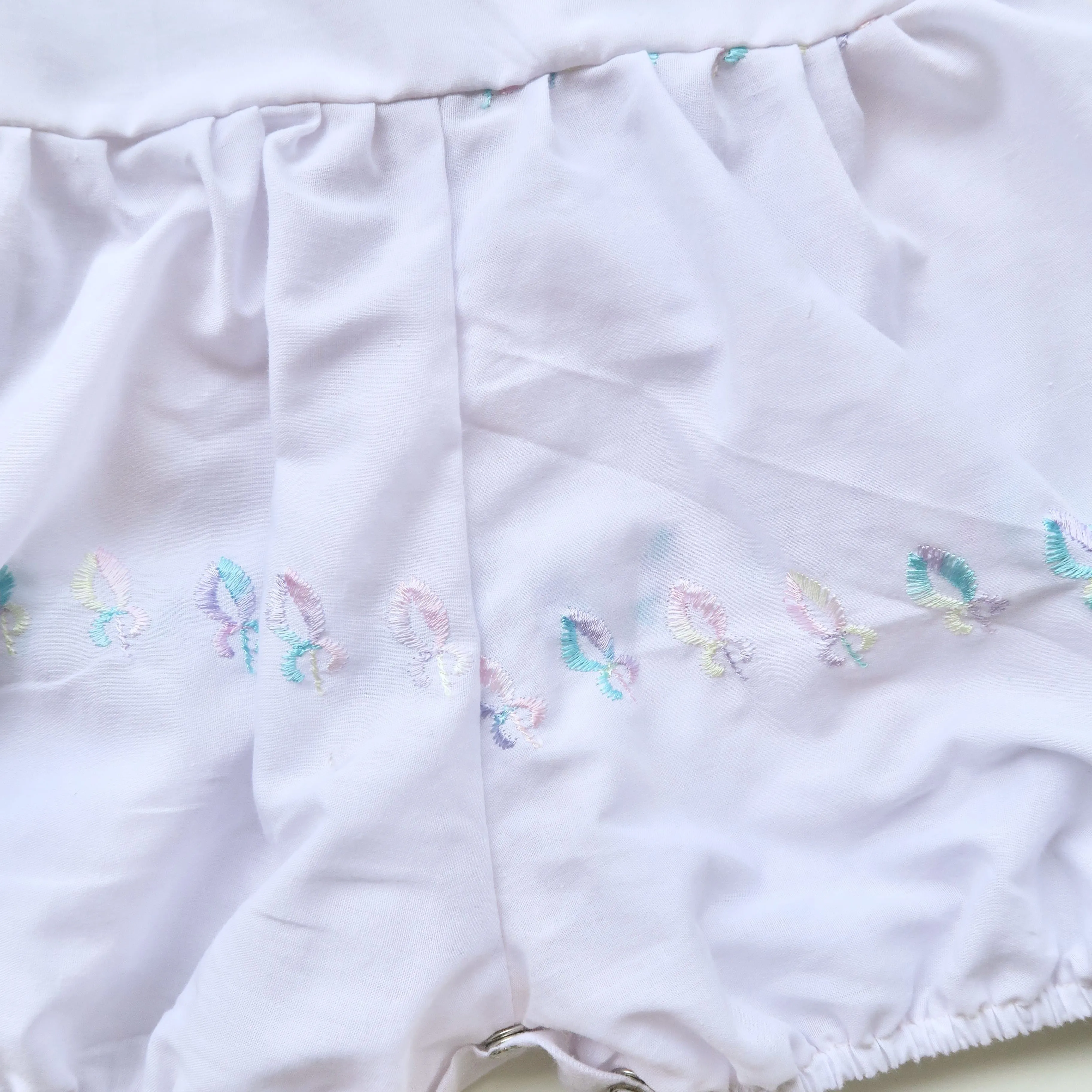 Orchid Playsuit - Collar in Lilac Pastel Embroidery