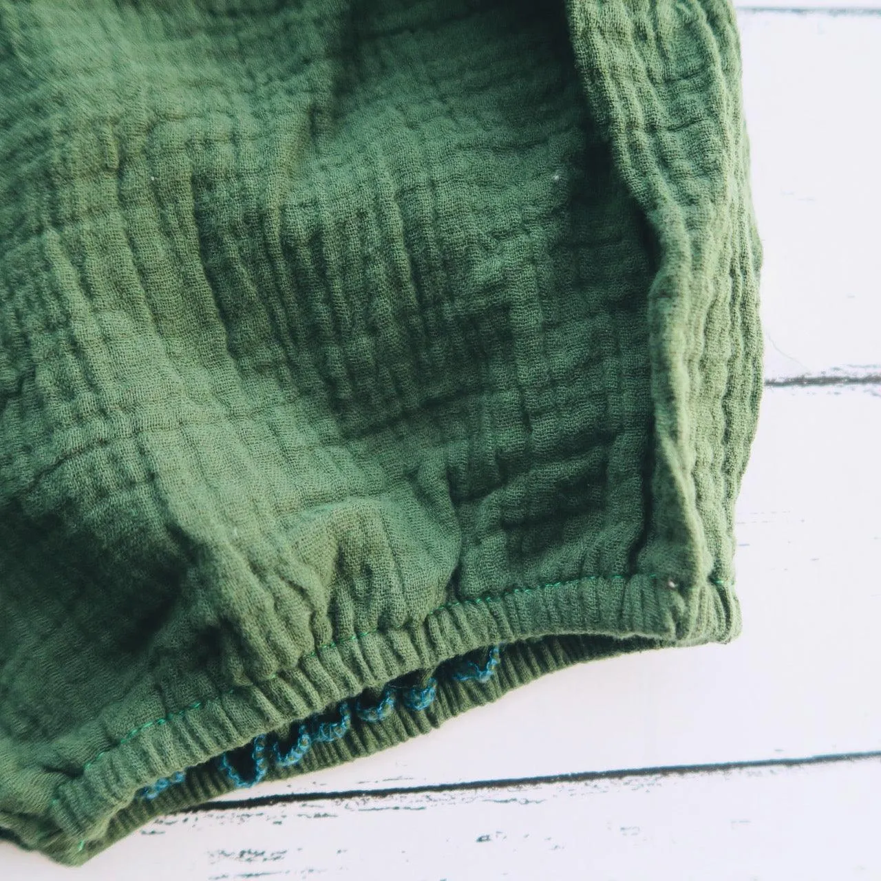 Orchid Playsuit - Ruffle Sleeves in Forest Green Crepe