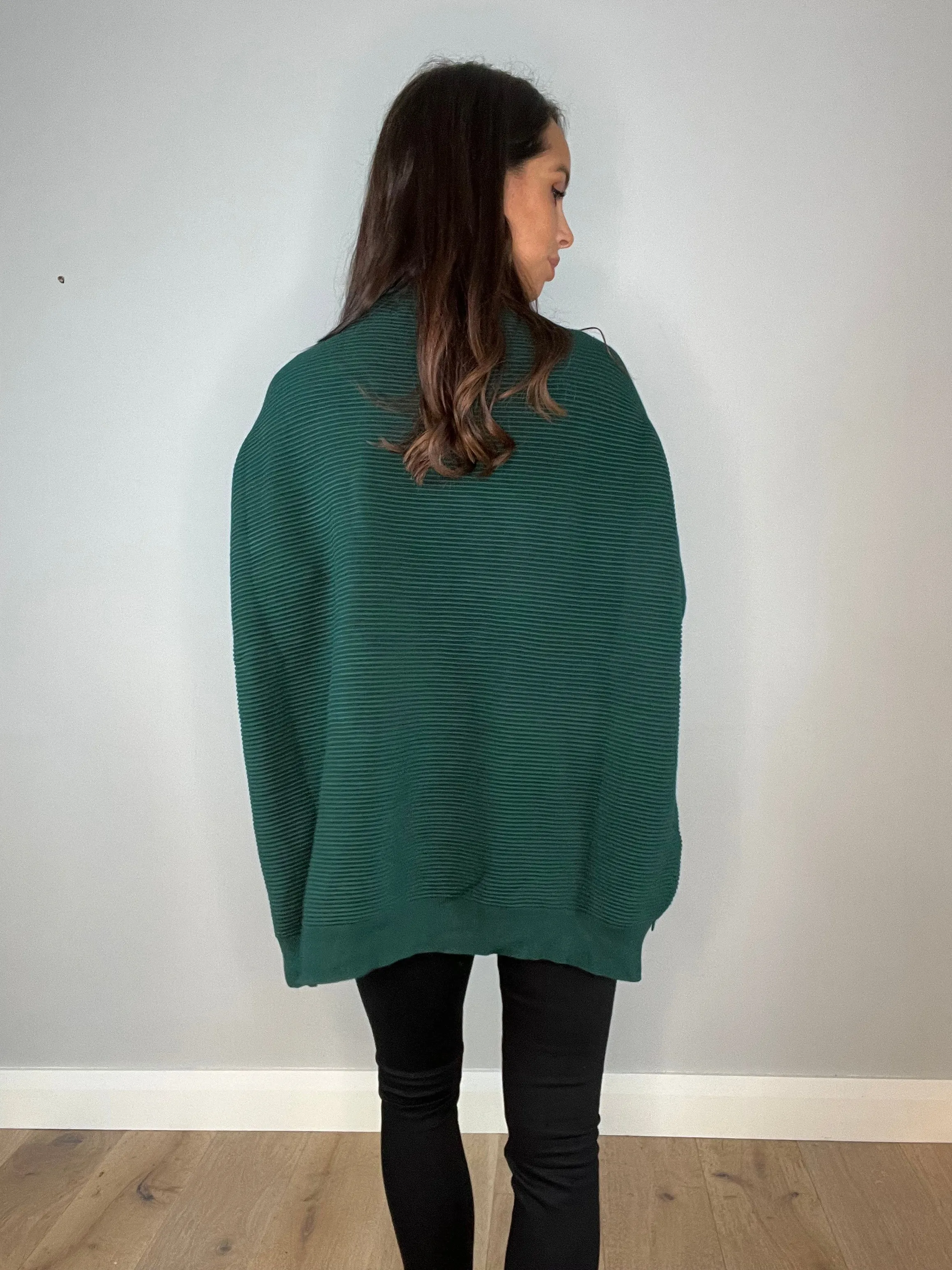 Paisie Green Cape Jumper