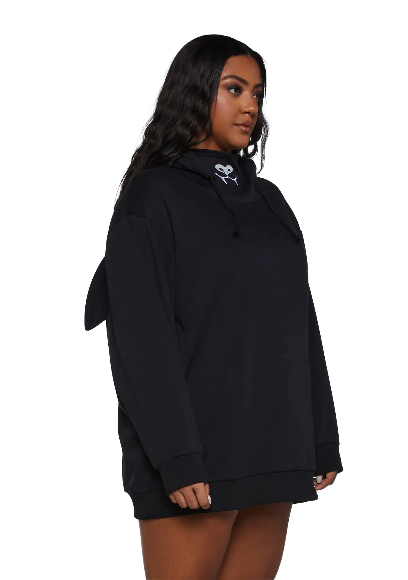 Plus Fly By Night Bat Oversized Hoodie