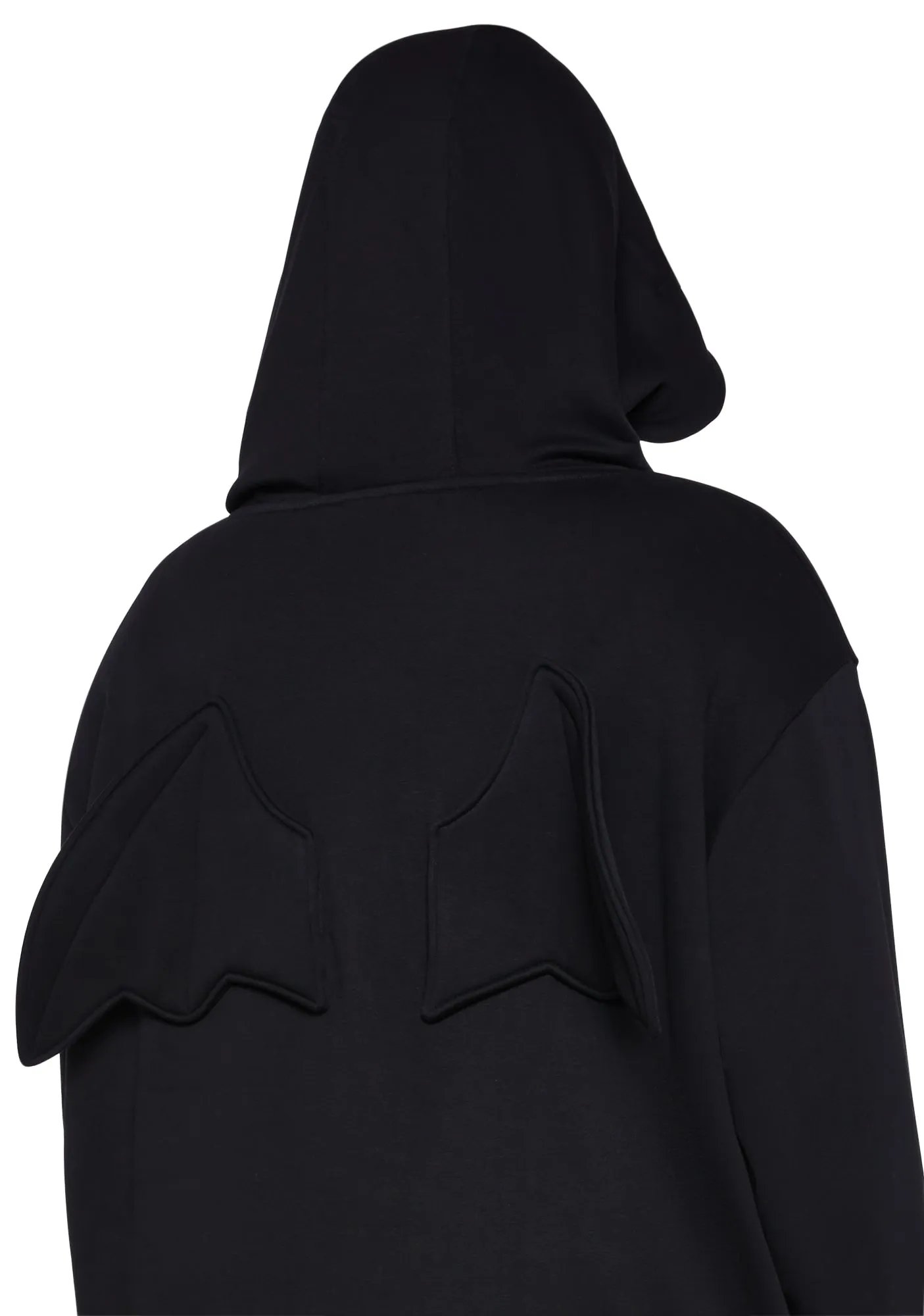 Plus Fly By Night Bat Oversized Hoodie