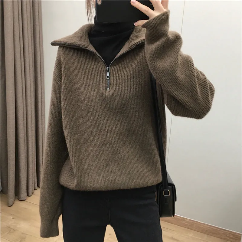 Stylish Loose Knit Pullover Shirt for Women – Versatile & Chic