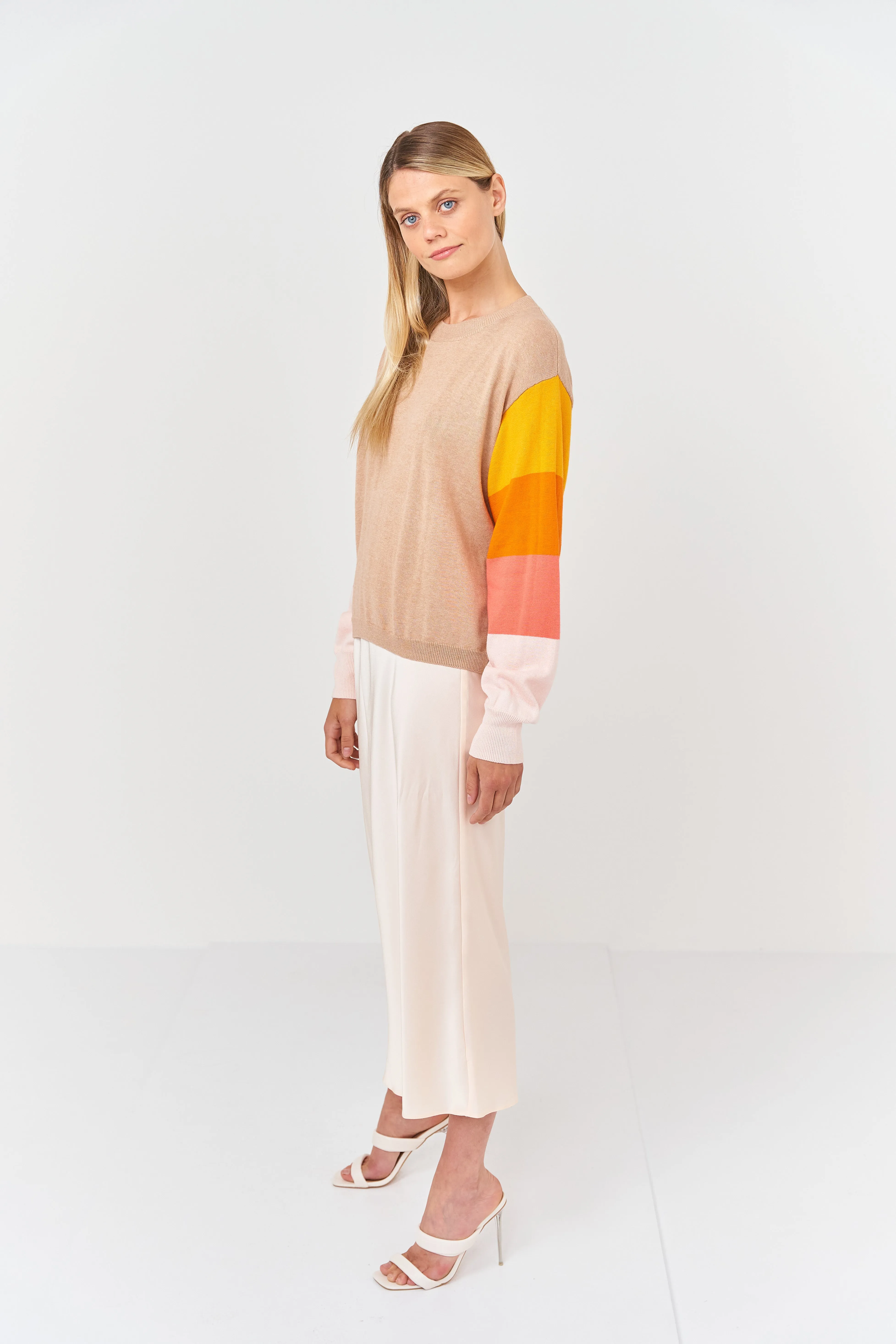 Suki Stripe Sleeve Jumper