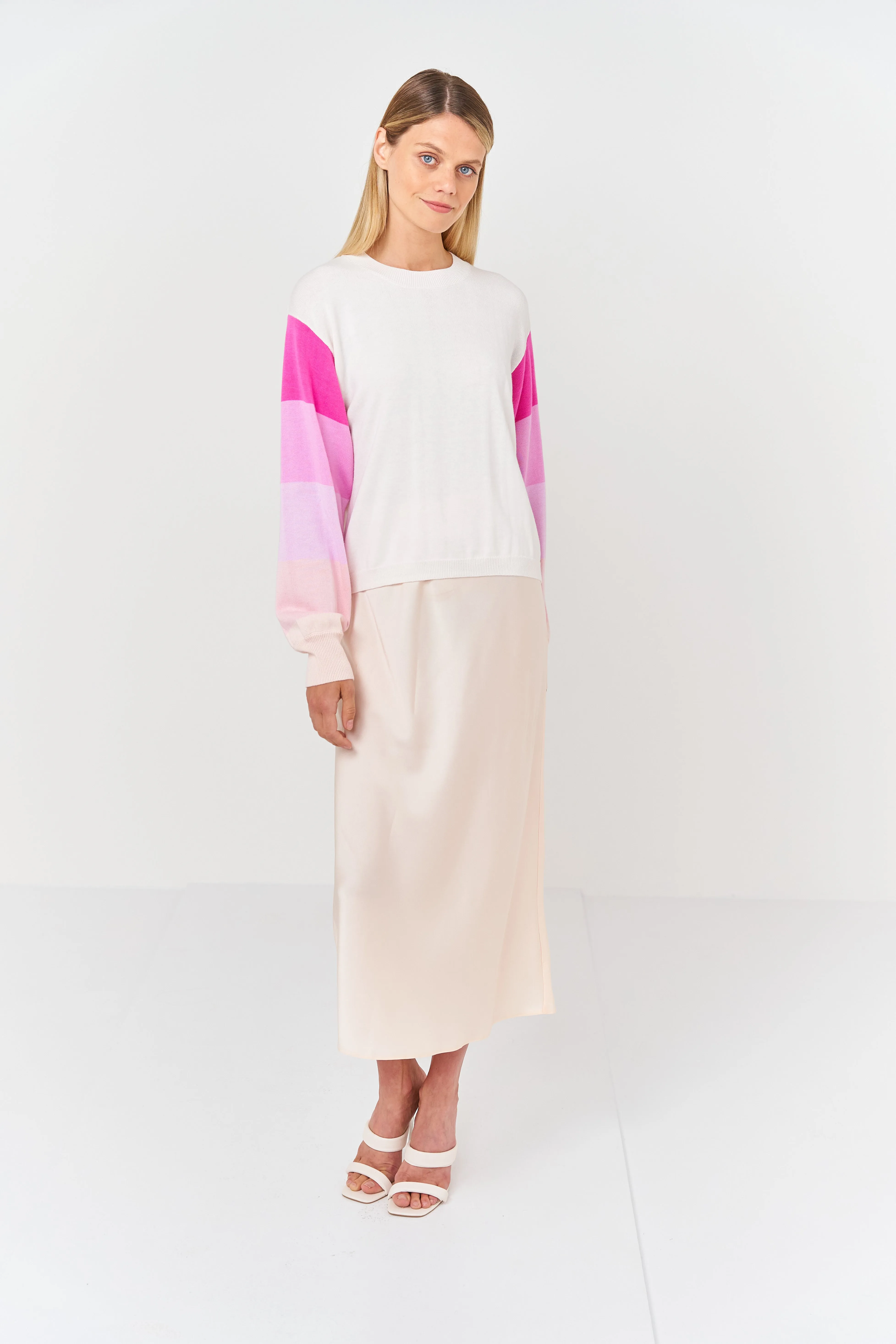 Suki Stripe Sleeve Jumper