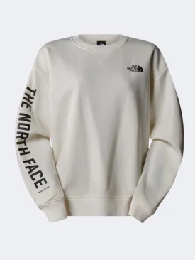 The North Face Crew Varsity Graphic Women Lifestyle Sweatshirt White Dune