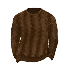 WAFFLE CREWNECK SWEATSHIRT